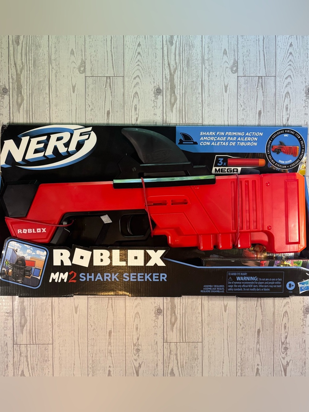 NERF Roblox MM2 Shark Seeker Blaster | NEW Sealed | Mega Darts + Code